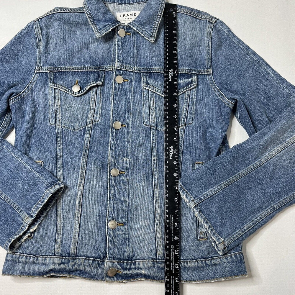 FRAME Le Vintage Jean Jacket In Canyon Cove Denim Womens XS - Picture 7 of 12